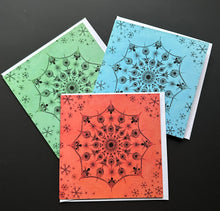 Load image into Gallery viewer, Gothic Snowflake Christmas Cards 6-pack