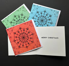 Load image into Gallery viewer, Gothic Snowflake Christmas Cards 6-pack