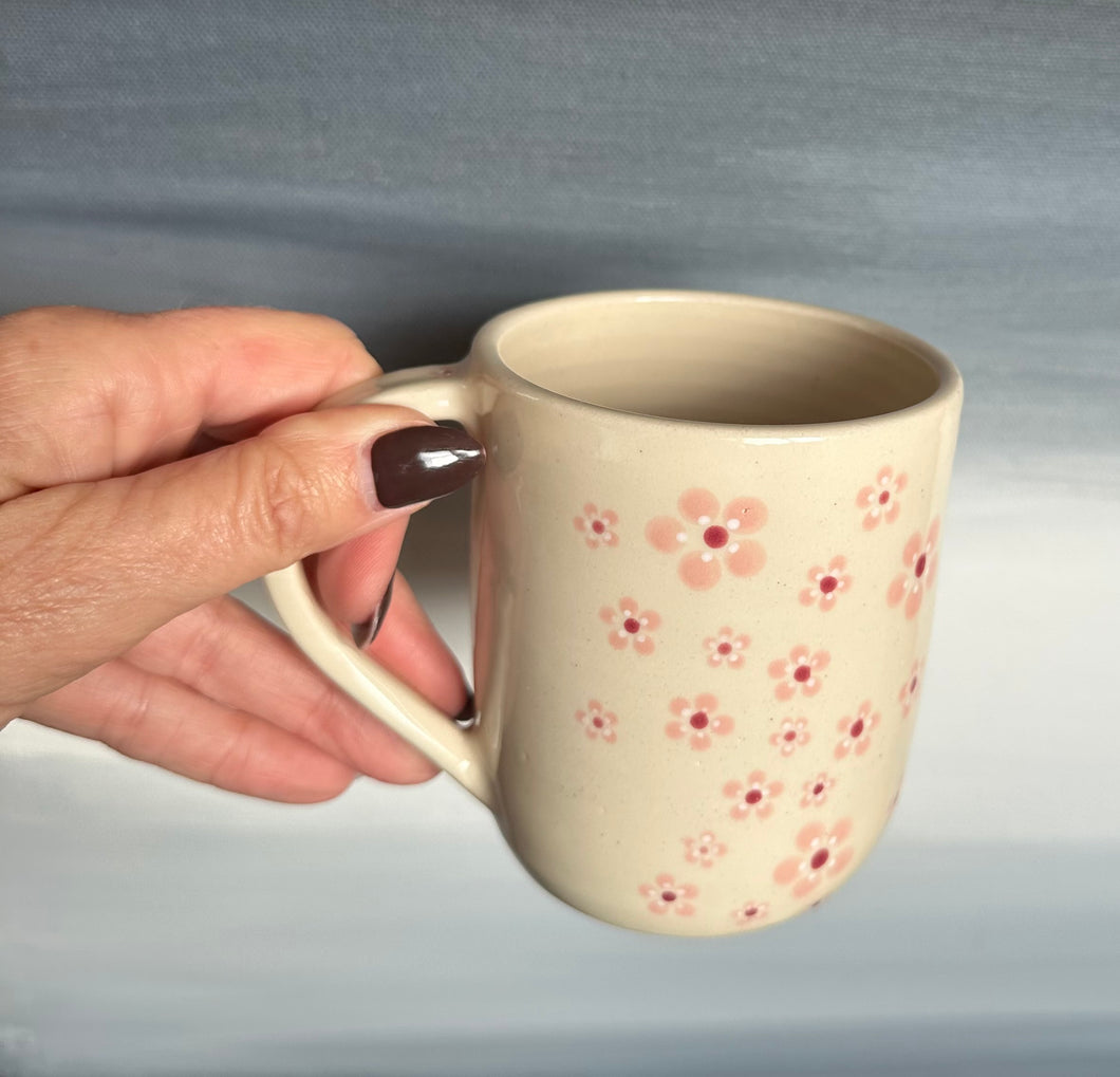 Floral mug - pink blossom