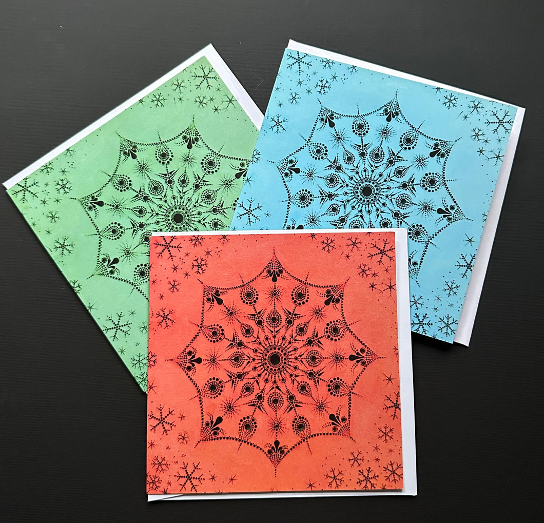 Gothic Snowflake Christmas Cards 6-pack