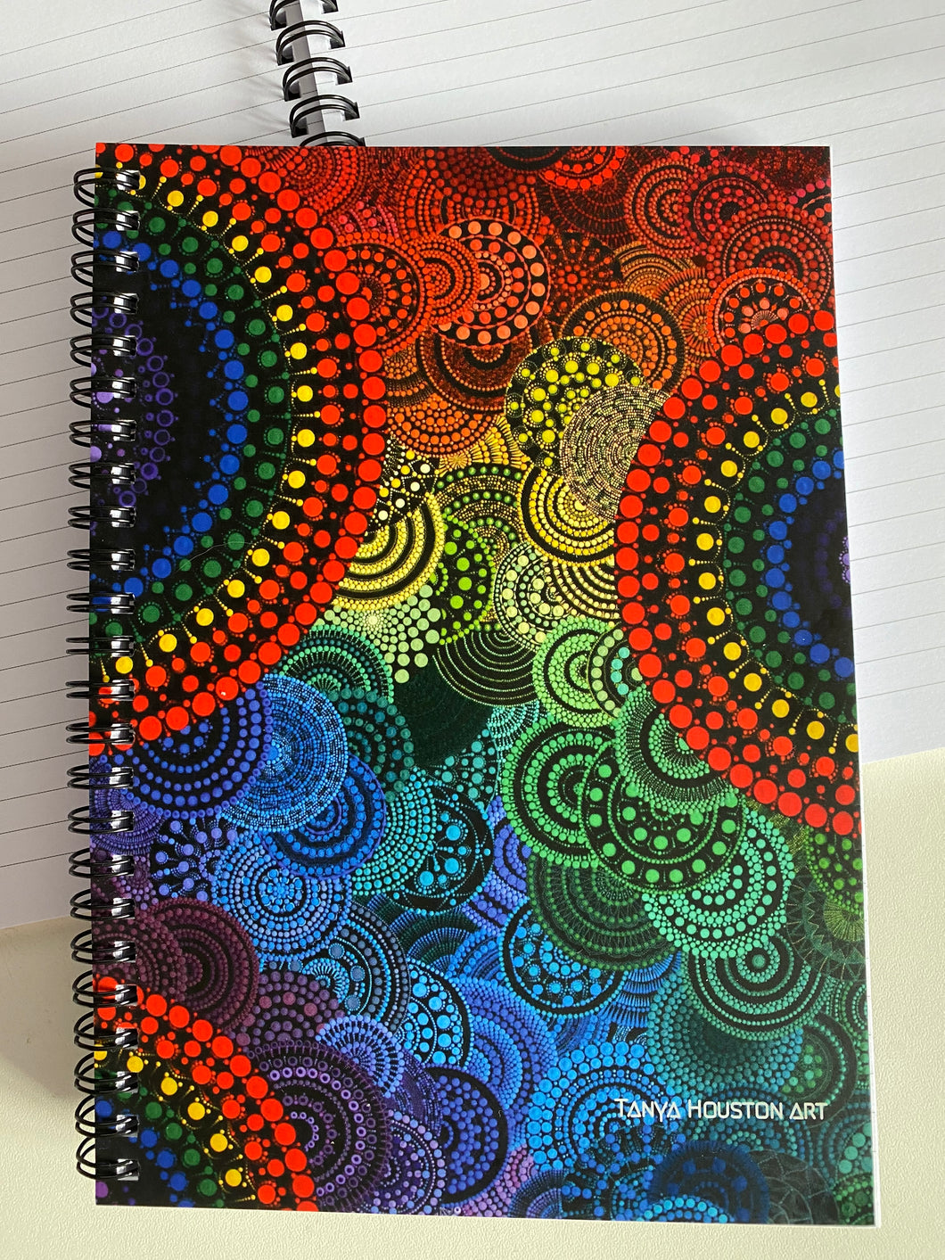 A5 Spiral bound Notebook - Sea of Rainbows