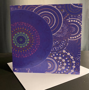 Blue Mandala Greeting Card